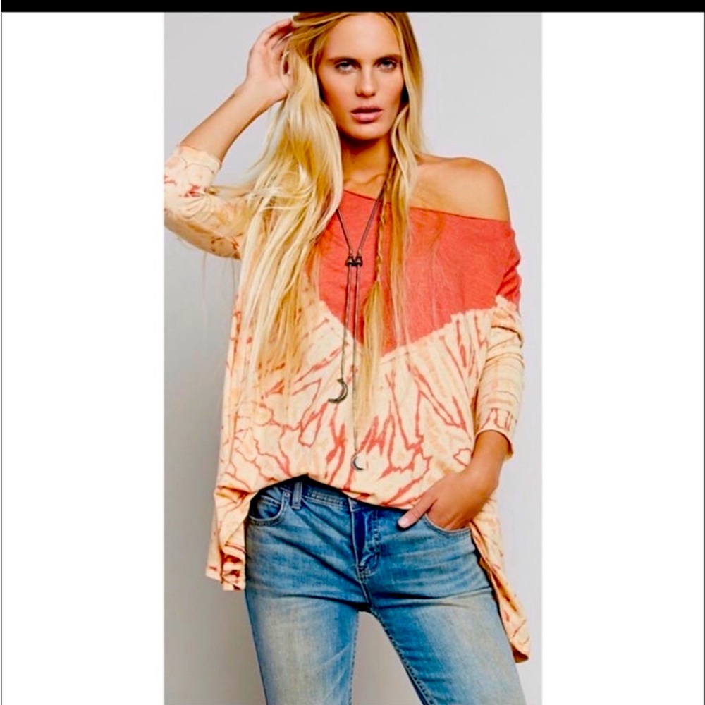 Free People ‘Livin’ Coastal’ tie dyed tee.